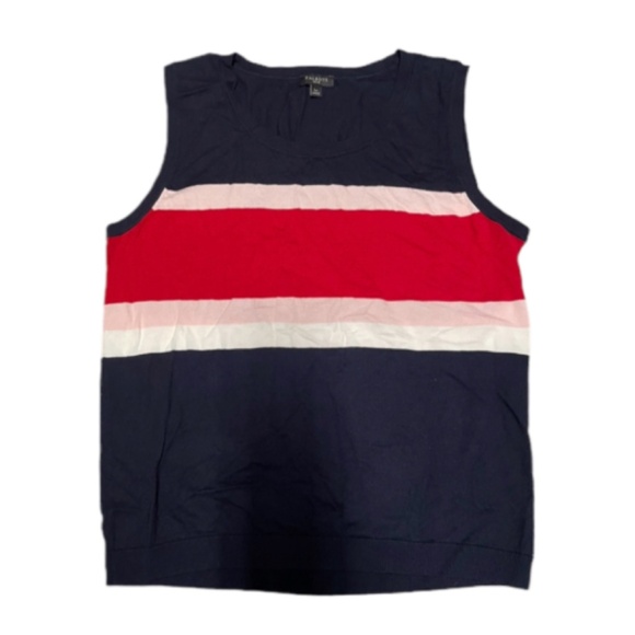 Talbots Striped Cardigan and Tank Top Set Size Large Petite - Picture 7 of 11